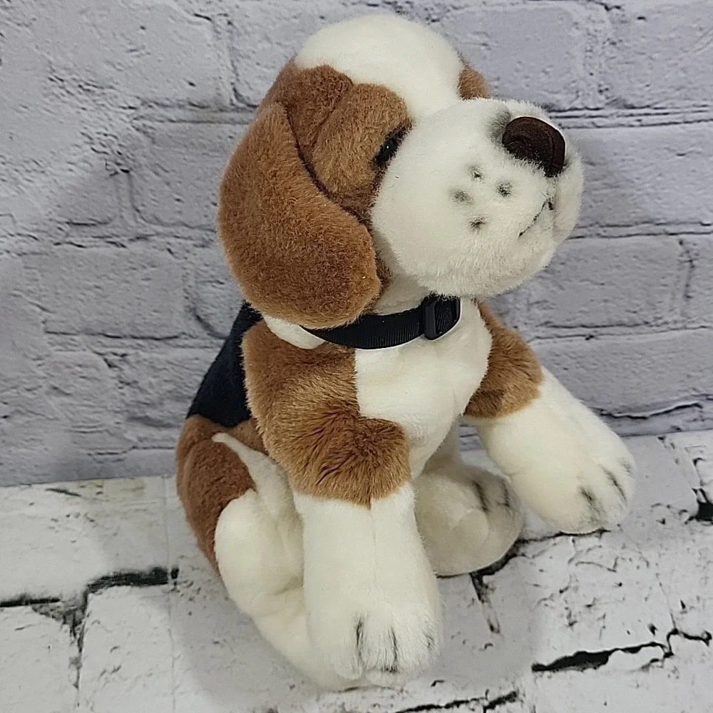 Vintage 80s Russ Berrie The Beagle‎ Puppy Dog Plush Beanbag Stuffed Animal